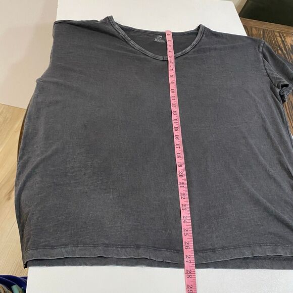 Aerie Oversized V-Neck T-Shirt XL Gray Casual Soft Basic Tee - Picture 5 of 9